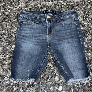 Hollister Dark Blue Jean Shorts